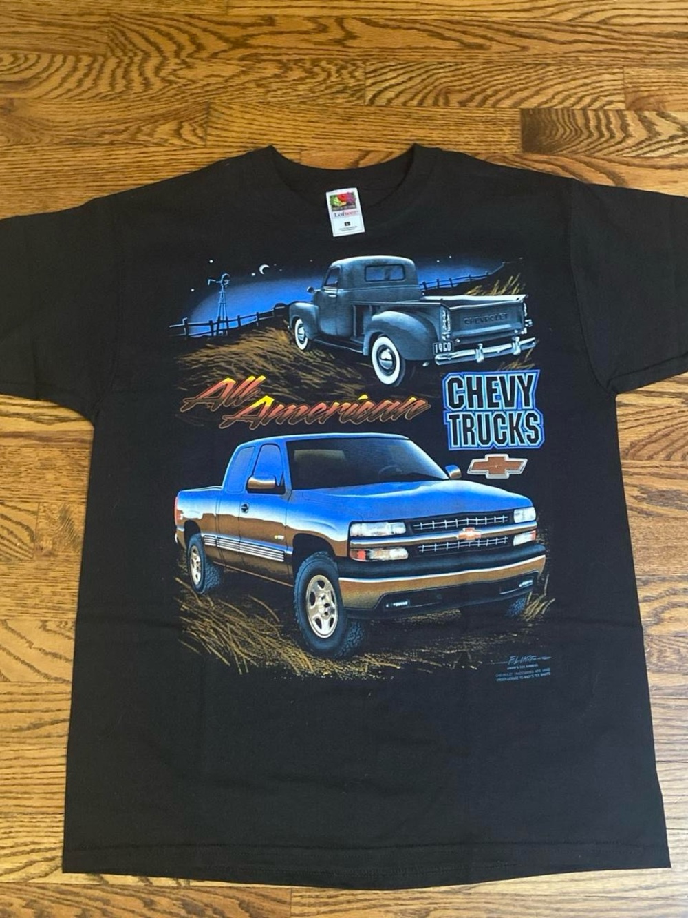 Vintage Chevy Trucks Silverado 1500 Shirt All American Size Large Y2K